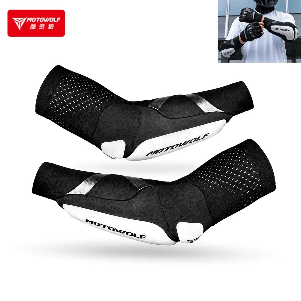 Mountain Biking Elbow Pads - Protège-coudes de moto élastiques et respirants,