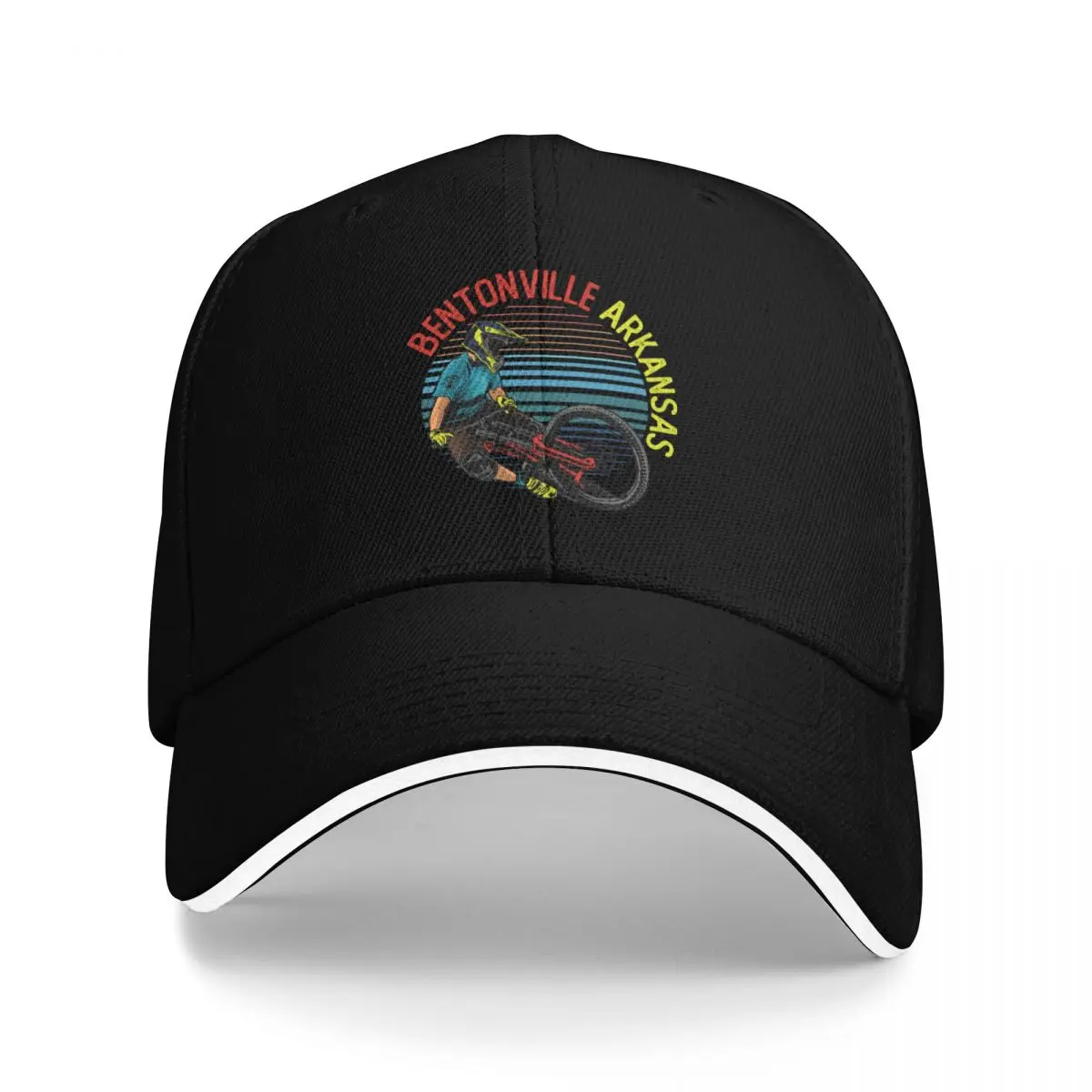 Mountain Biking In Arkansas - Casquette de Baseball Vintage rétro Bentonville
