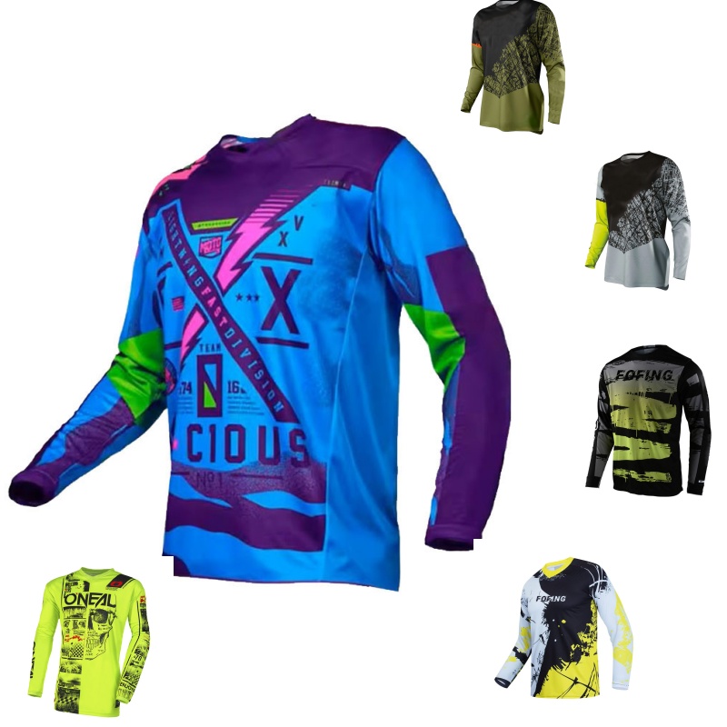 Mountain Biking Videos - Maillot de course tout-terrain pour hommes,