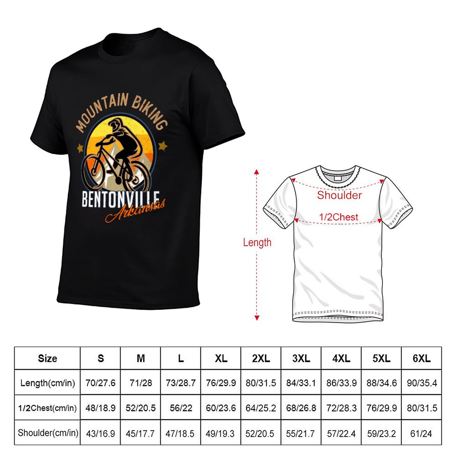 T-Shirt de cyclisme en montagn - Mountain Biking In Arkansas avis et prix